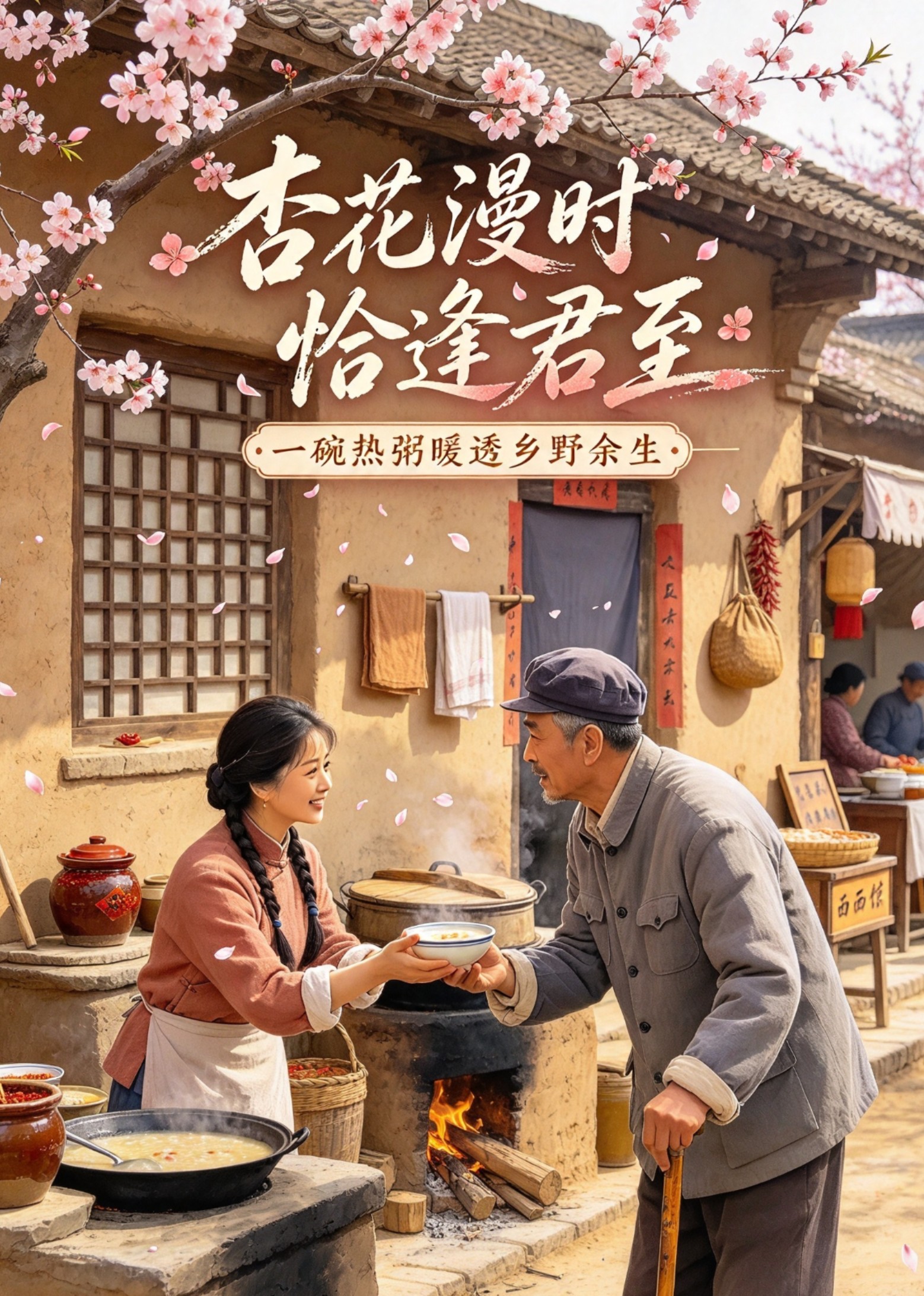 杏花漫时恰逢君至
