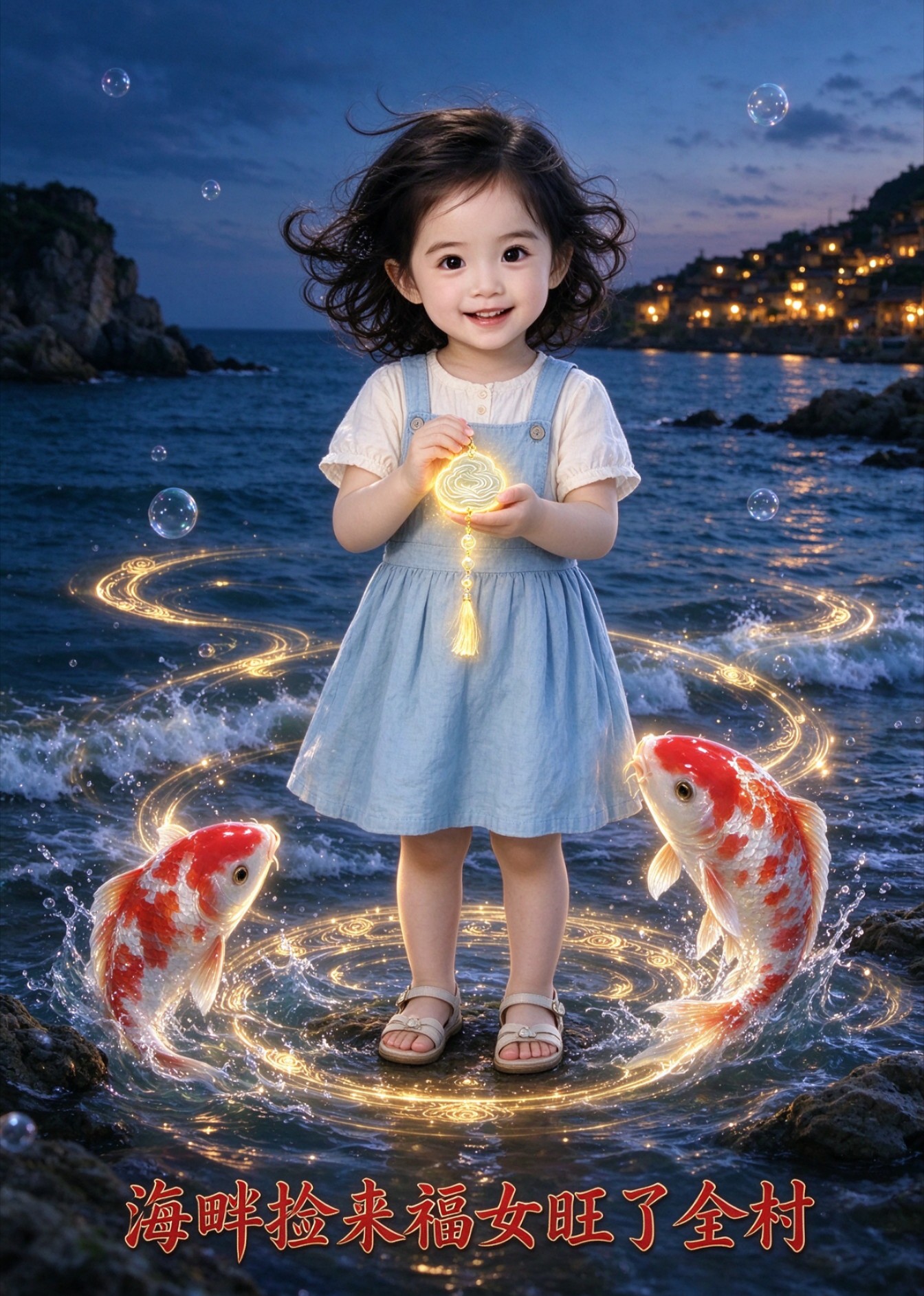 海畔捡来福女旺了全村