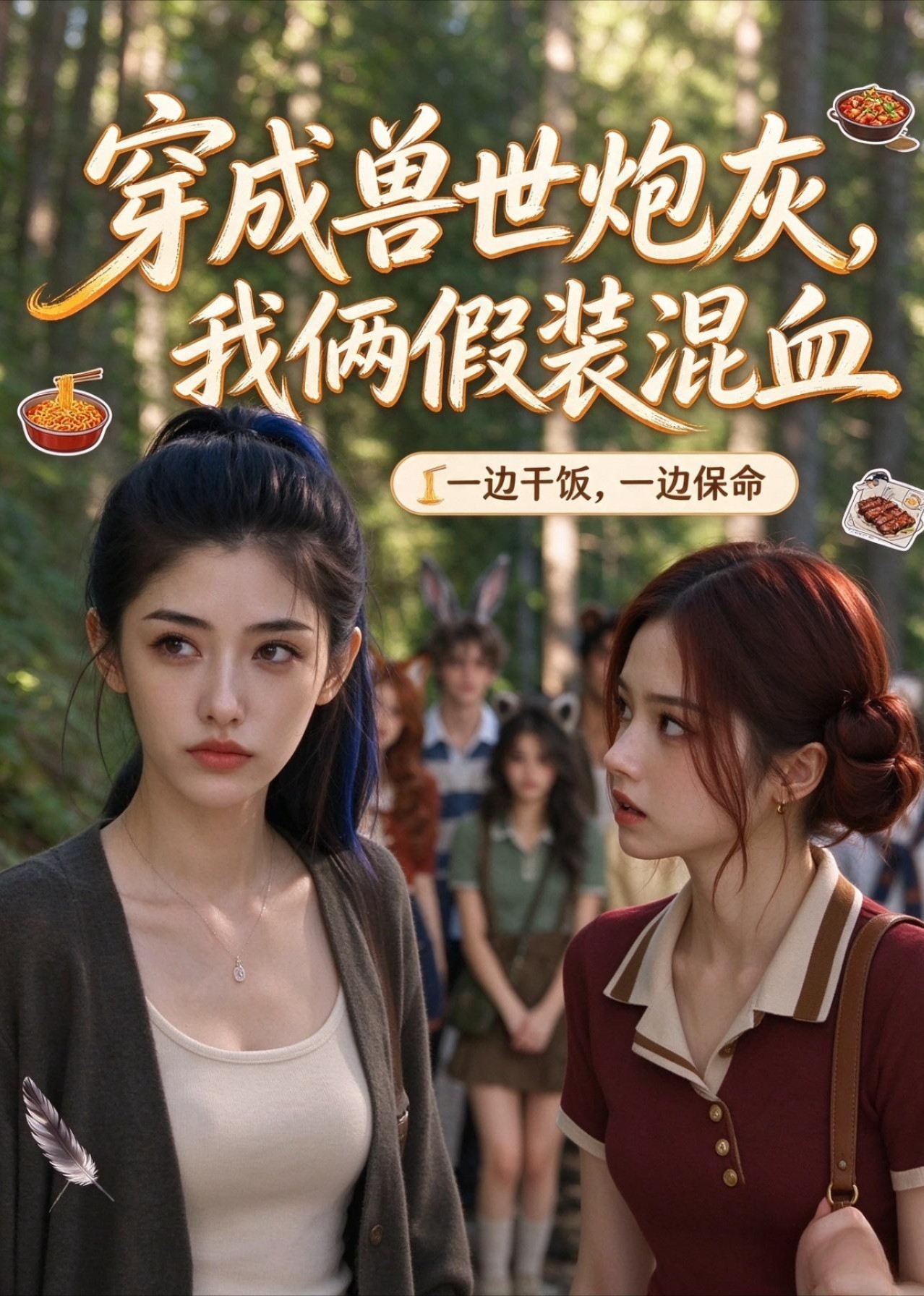 穿成兽世炮灰，我俩假装混血
