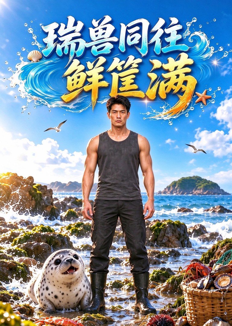 瑞兽同往鲜筐满