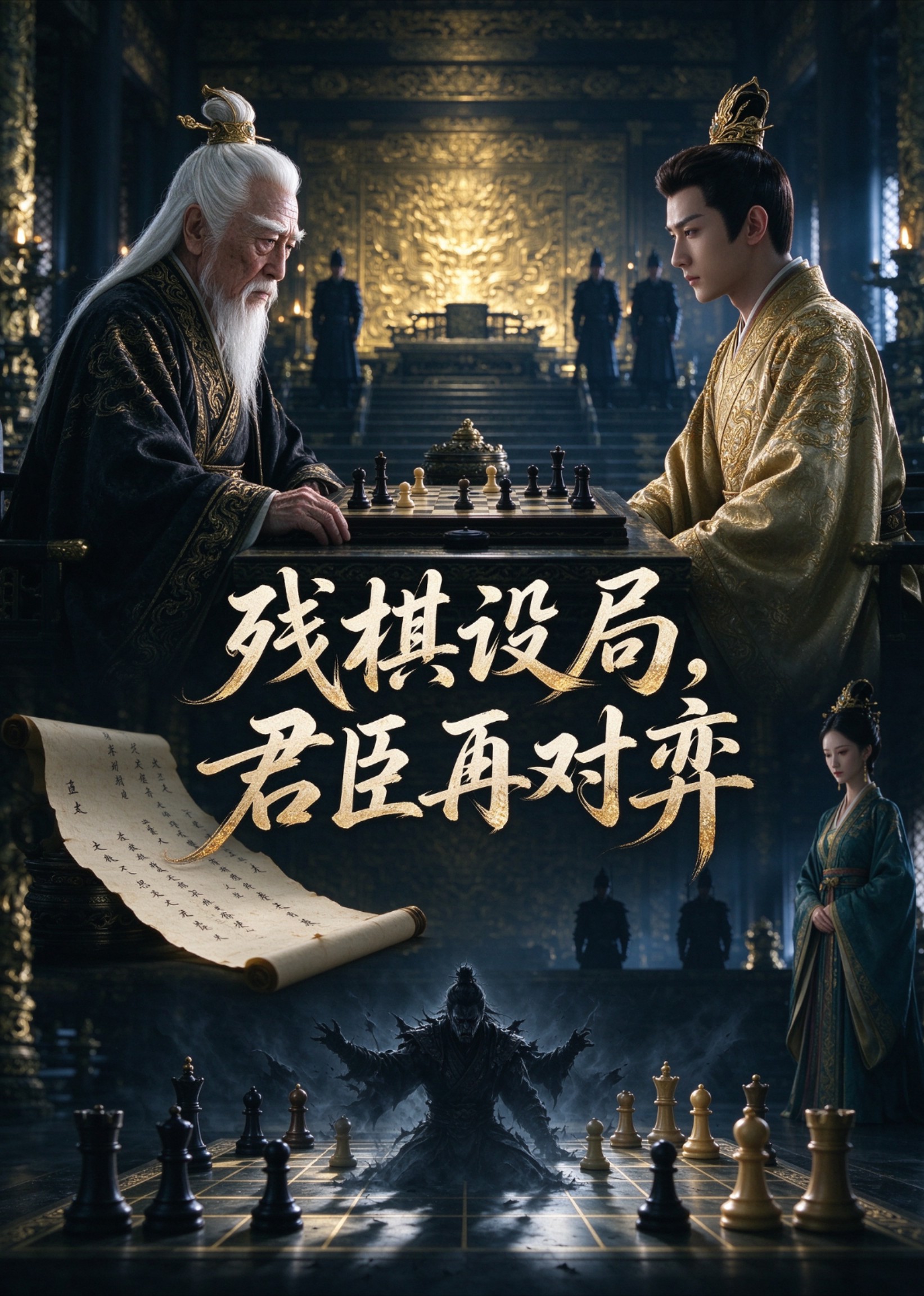 残棋设局，君臣再对弈